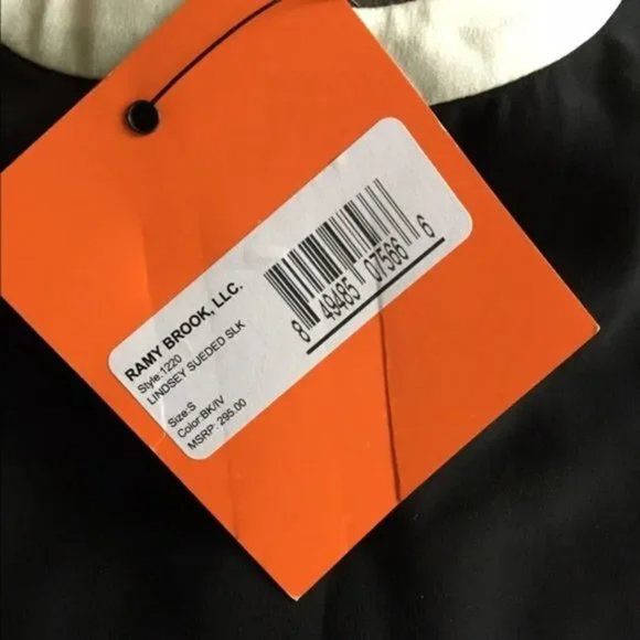 Ramy Brook Black Lindsey Sueded Silk Tank - Picture 3 of 3